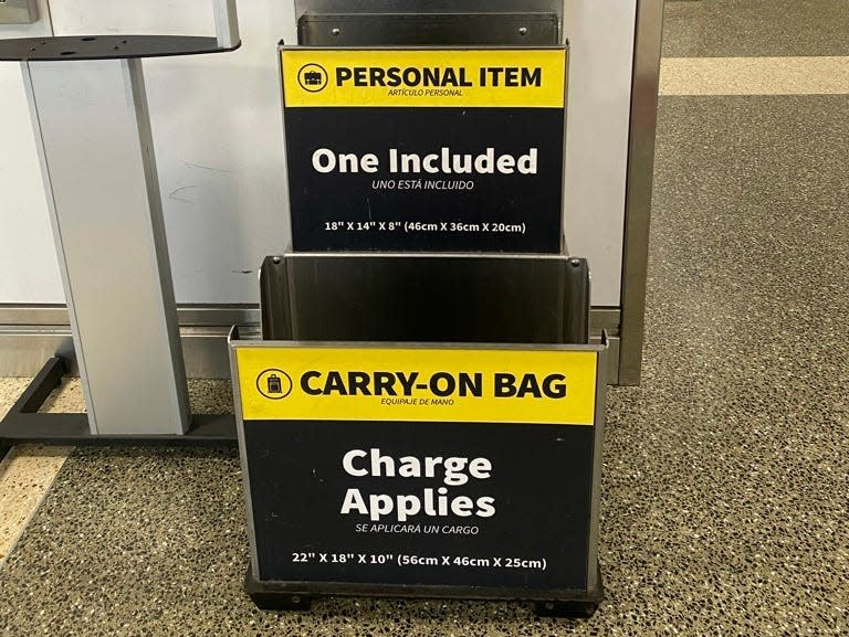 Spirit Airlines bag size checker