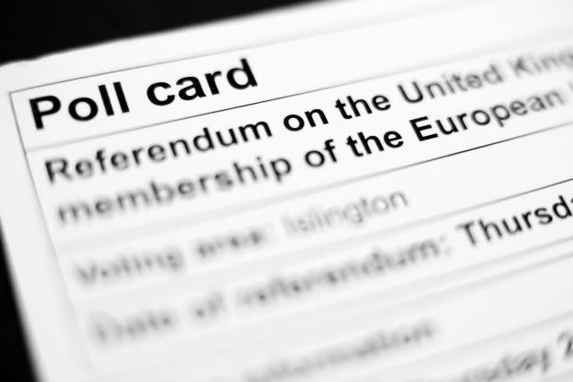 EU referendum polling card