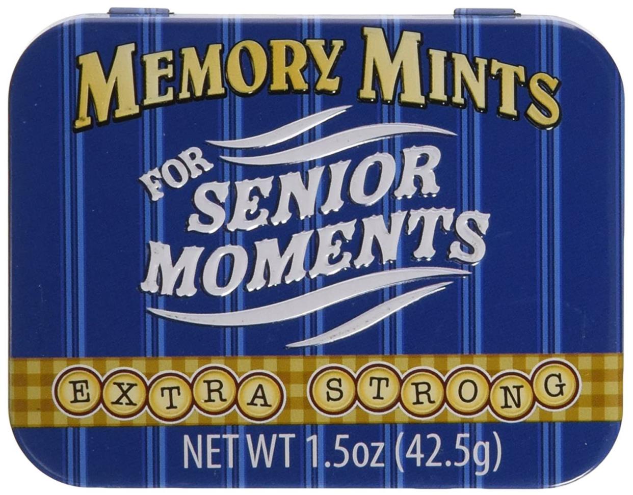 Memory Mints for Senior Moments Gag Tin