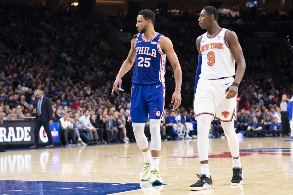 If the Sixers see potential in Knicks wing RJ Barrett, New York will have the contracts to make a deal for Ben Simmons on Wednesday. (Mitchell Leff/Getty Images)