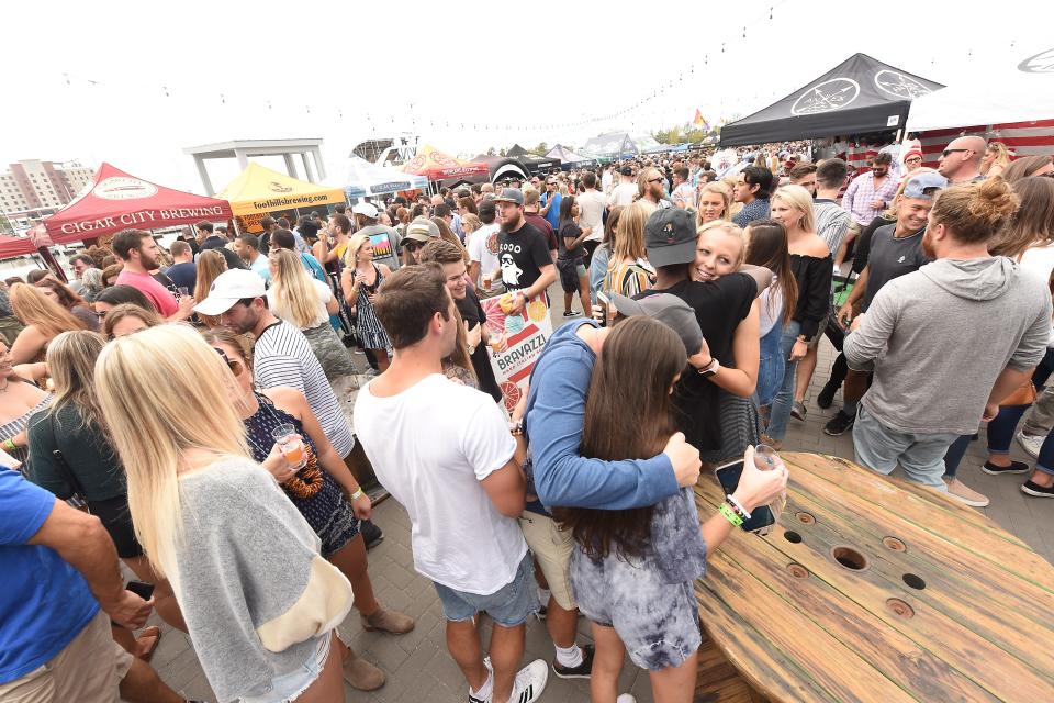 Thousands of people came out to the 19th annual Carousel Center Beer and Wine Festival held by Lighthouse Beer and Wine at Port City Marina & Pier Saturday Oct. 26, 2019 in downtown Wilmington, N.C. The event featured 2 sessions from 11:30-3:30 and 5-9 with nearly 100 venders serving samples of beer and wine.
