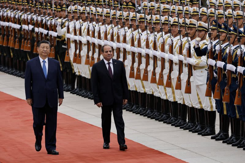 Welcome ceremony for Egyptian President Abdel Fattah al-Sisi at the Great Hall of the People in Beijing
