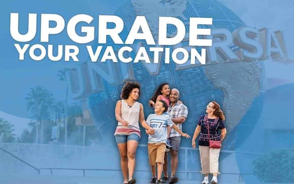 A Universal Studios Florida ad urging guests to upgrade their vacations.