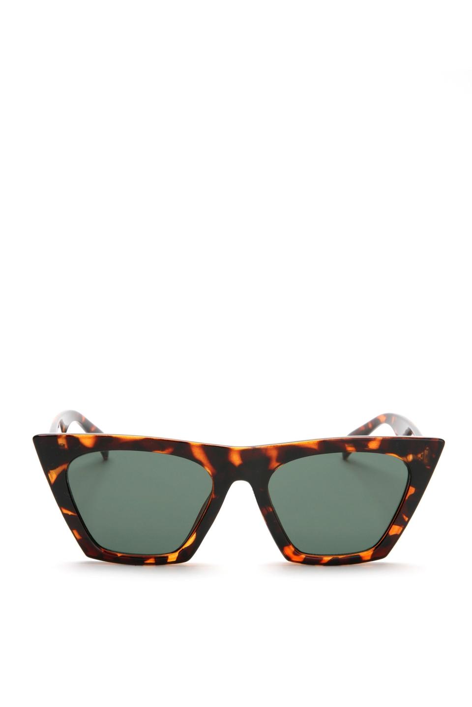 Tortoise Flat Top Cat Eye Sunglasses