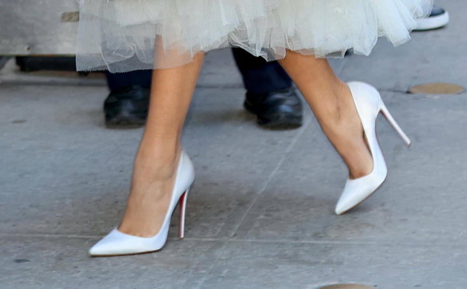 Zendaya Won’t Take Off White Christian Louboutin ‘So Kates’ for ‘Good ...