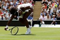 Britain Tennis - Wimbledon - All England Lawn Tennis & Croquet Club, Wimbledon, England - 28/6/16 USA's Serena Williams in action against Switzerland's Amra Sadikovic REUTERS/Stefan Wermuth