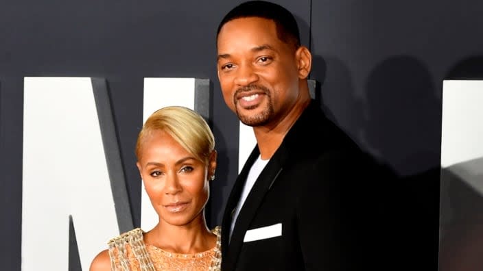 Jada Pinkett Smith and <span class="caas-xray-inline-tooltip"><span class="caas-xray-inline caas-xray-entity caas-xray-pill rapid-nonanchor-lt" data-entity-id="Will_Smith" data-ylk="cid:Will_Smith;pos:3;elmt:wiki;sec:pill-inline-entity;elm:pill-inline-text;itc:1;cat:Actor;" tabindex="0" aria-haspopup="dialog"><a href="https://search.yahoo.com/search?p=Will%20Smith" data-i13n="cid:Will_Smith;pos:3;elmt:wiki;sec:pill-inline-entity;elm:pill-inline-text;itc:1;cat:Actor;" tabindex="-1" data-ylk="slk:Will Smith;cid:Will_Smith;pos:3;elmt:wiki;sec:pill-inline-entity;elm:pill-inline-text;itc:1;cat:Actor;" class="link ">Will Smith</a></span></span> attend Paramount Pictures’ premiere of “Gemini Man” in Oct. 2019 in Hollywood. (Photo: Frazer Harrison/Getty Images)