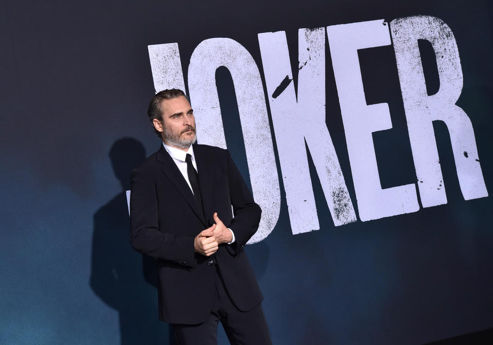 Joaquin Phoenix attends the Premiere of Warner Bros Pictures "Joker" on September 28, 2019. (Photo by Axelle/Bauer-Griffin/FilmMagic)