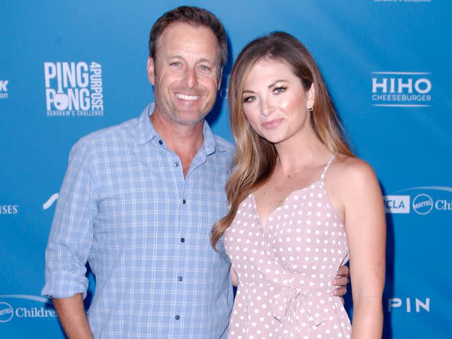 <p>Tibrina Hobson/Getty</p> Chris Harrison and Lauren Zima at Clayton Kershaw's 7th Annual Ping Pong 4 Purpose on Aug. 8, 2019 in Los Angeles.