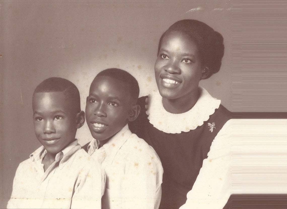 Bea Hines and her sons Rick, then-9, and Shawn, then-6, circa 1967, just after Hines started working for the Miami Herald. First, as a file clerk in the library. Then, in 1970, as a newsroom reporter. Hines still writes a weekly column on faith and current events as a freelancer for the Herald at age 85.