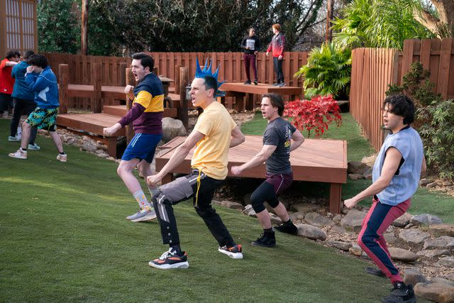 <p>Curtis Bonds Baker/Netflix</p> From left: Gianni DeCenzo, Jacob Bertrand, Tanner Buchanan and Xolo Maridueña on 'Cobra Kai'