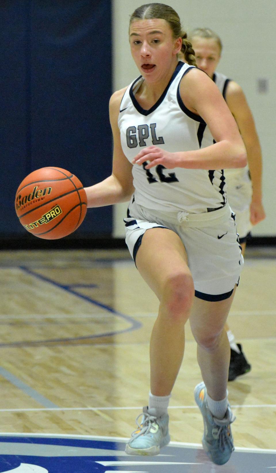 Great Plains Lutheran's Abby Kjenstad races to the hoop during a high school girls basketball game against Wilmot on Thursday, Feb. 1, 2024 in Watertown. GPL won 60-32.