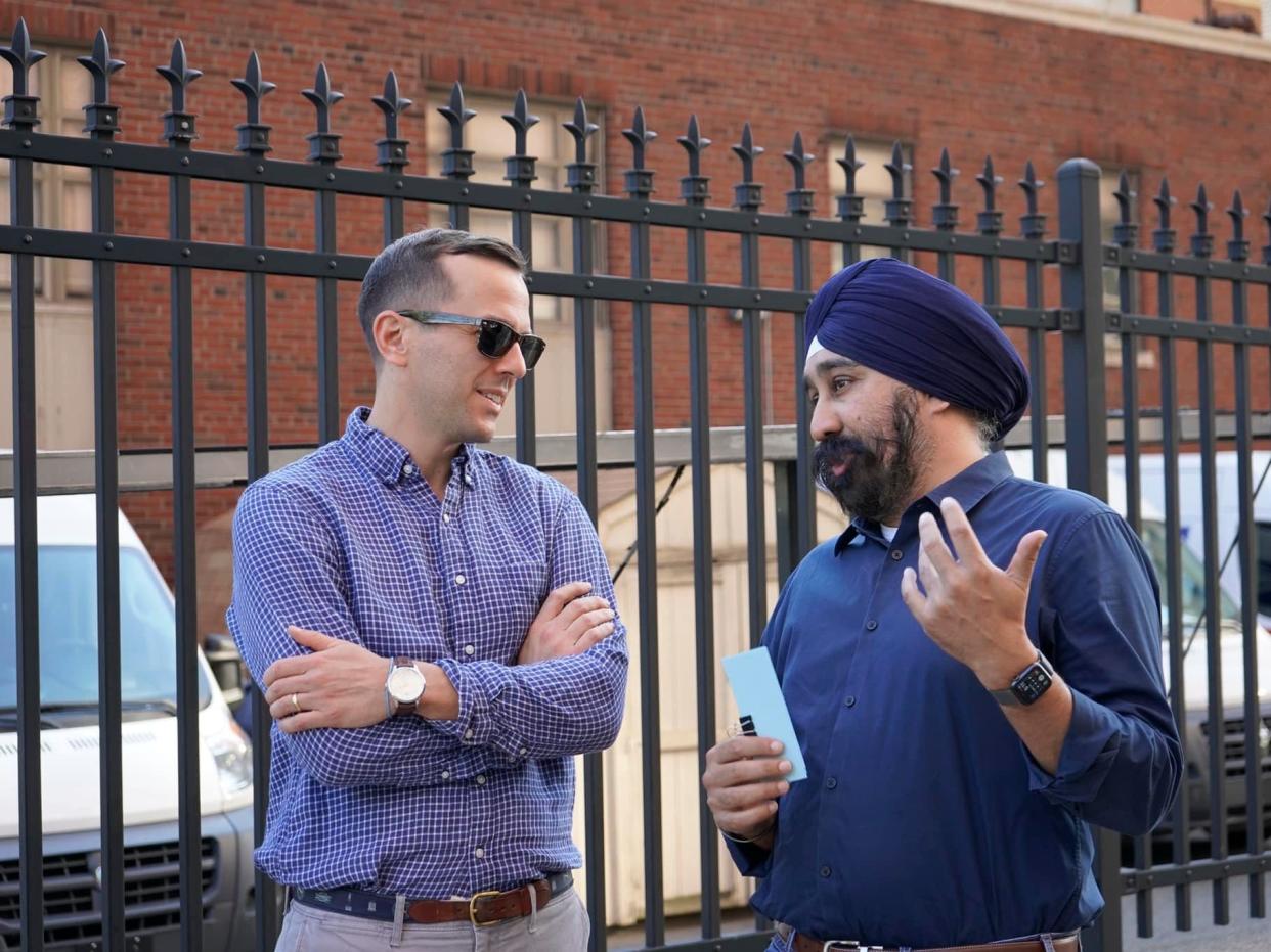 Rep. Rob Menendez and Hoboken Mayor Ravi Bhalla