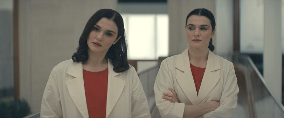 Weisz as twins Elliot (left) and Beverly Mantle.