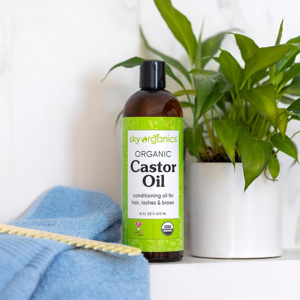 Organic Castor Oil By Sky Organics 16oz: Unrefined, 100% Pure, Hexane-Free Castor Oil - Moisturizing & Healing, For Dry Skin, Hair Growth - For Skin, Hair Care, Eyelashes - Caster Oil by Sky Organics/Amazon.com.mx