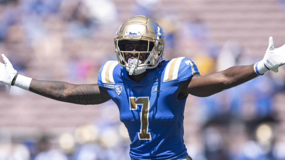 UCLA defensive back Mo Osling III during a game at the Rose Bowl.