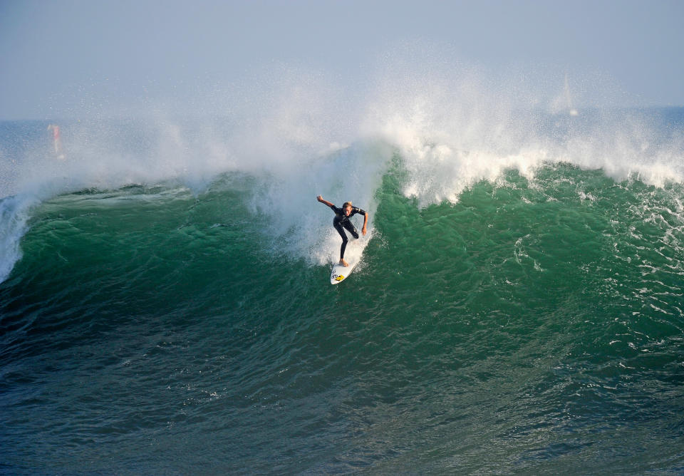 Pacific Storm Brings High Surf To Southern California