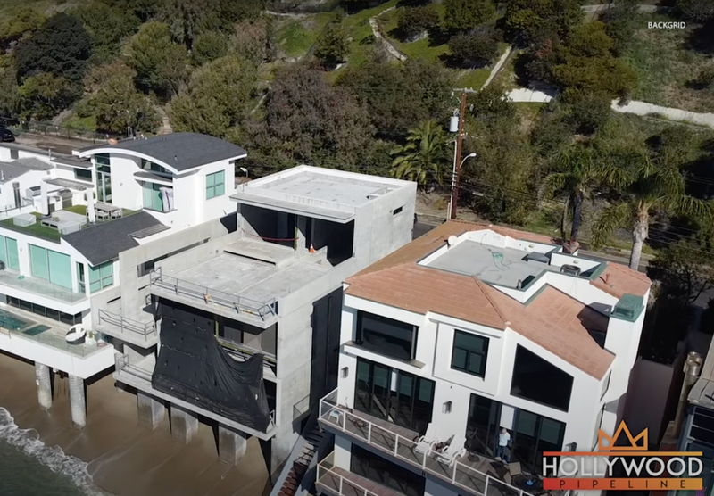 Reportedly a photo of Kanye West’s Malibu home - Screenshot: Hollywood Pipeline/Youtube