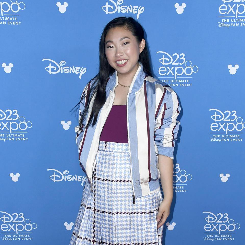 ANAHEIM, CALIFORNIA - AUGUST 24: Awkwafina attends Go Behind The Scenes with Walt Disney Studios during D23 Expo 2019 at Anaheim Convention Center on August 24, 2019 in Anaheim, California. (Photo by Frazer Harrison/Getty Images)