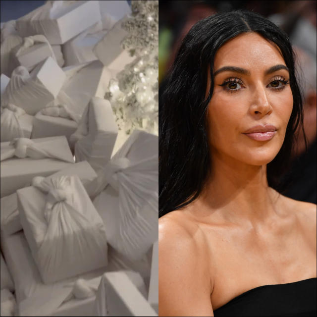 Here's why Kim Kardashian used SKIMS fabric to wrap up her