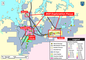 2021 Exploration target areas