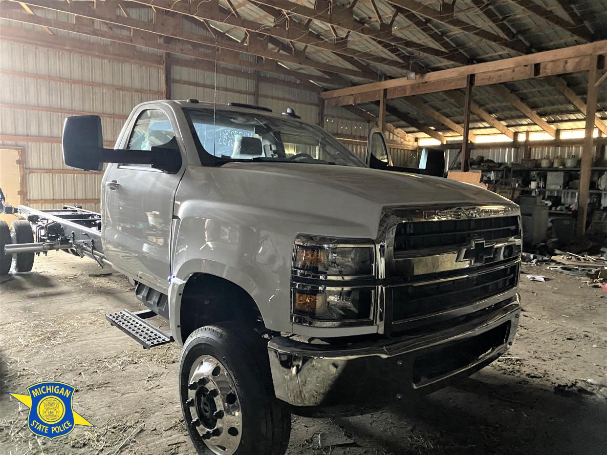 A "chopped" Chevrolet truck recovered by MSP.