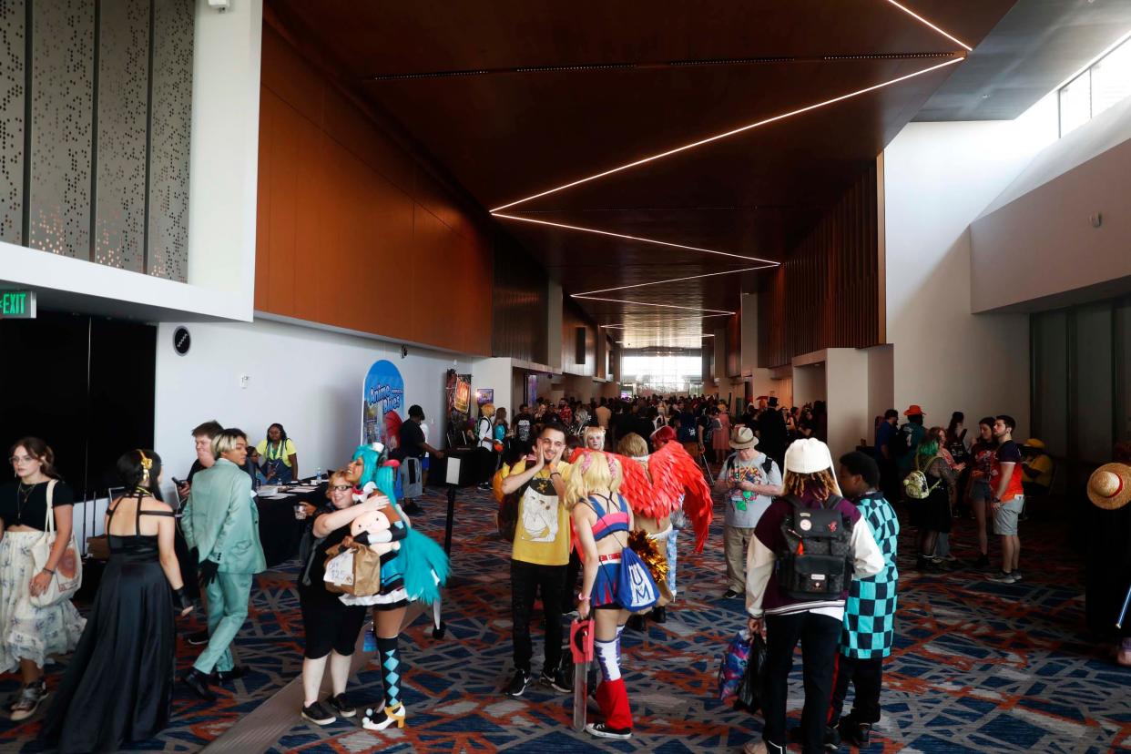 Anime, comic and manga enthusiasts gather on July 7, 2023, for the 10th annual Anime Blues Con at the Renasant Convention Center in Memphis, Tenn. Fans can participate in cosplay pageants, panels and even play arcade games.