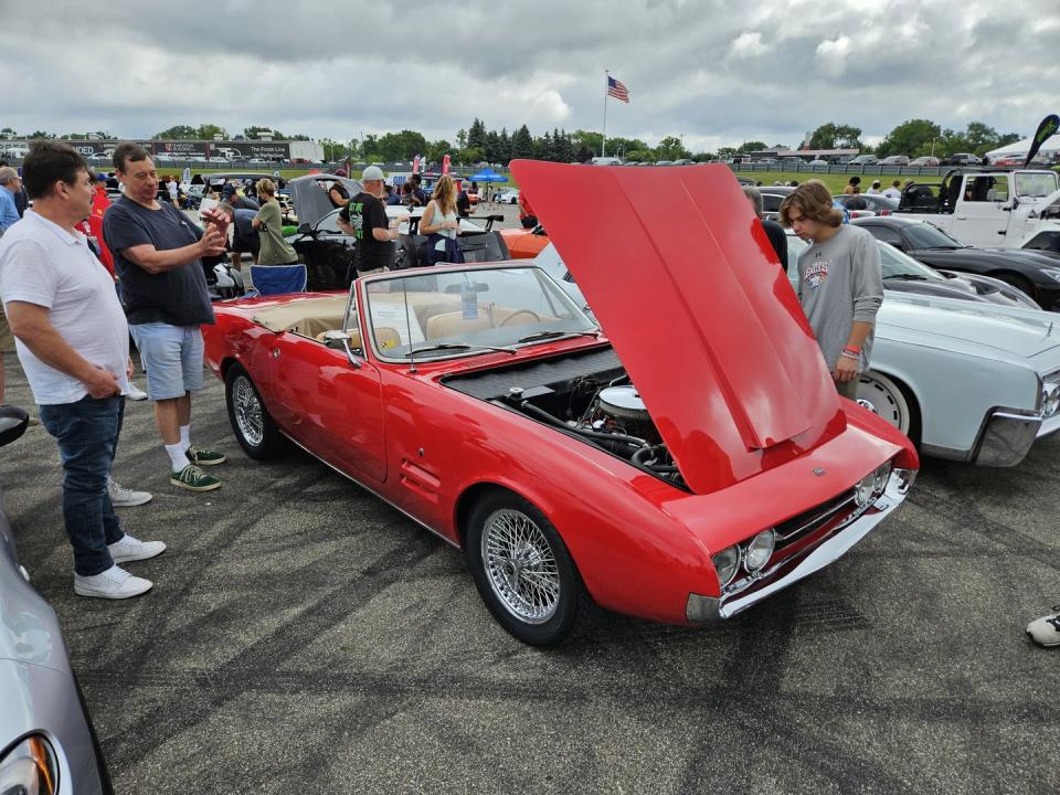 1967 ghia 450ss roadster at m1 concourse vintage cars and coffee 2024