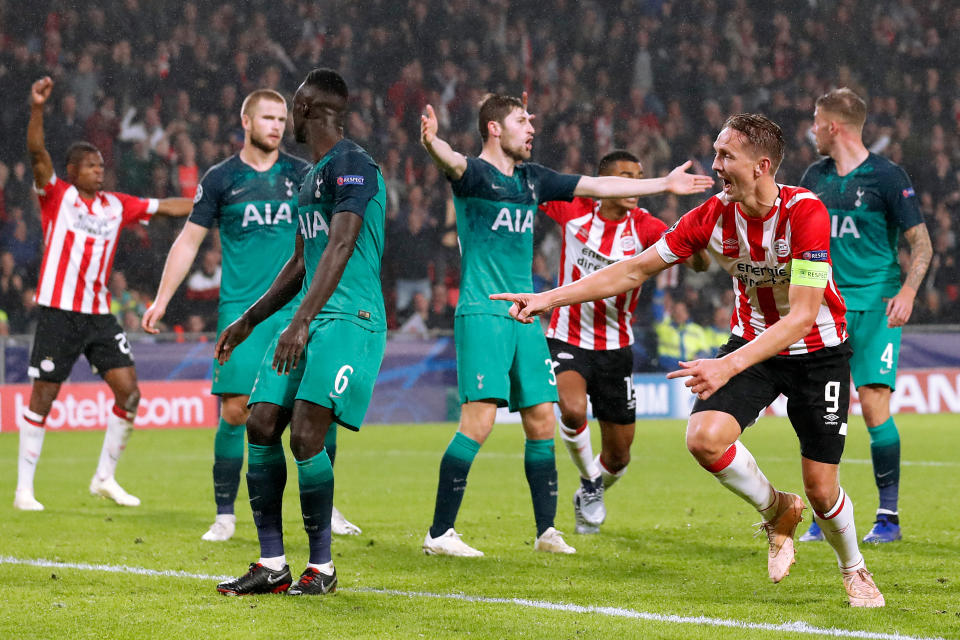 Tottenham’s Champions League campaign is all but over following their 2-2 draw in Eindhoven