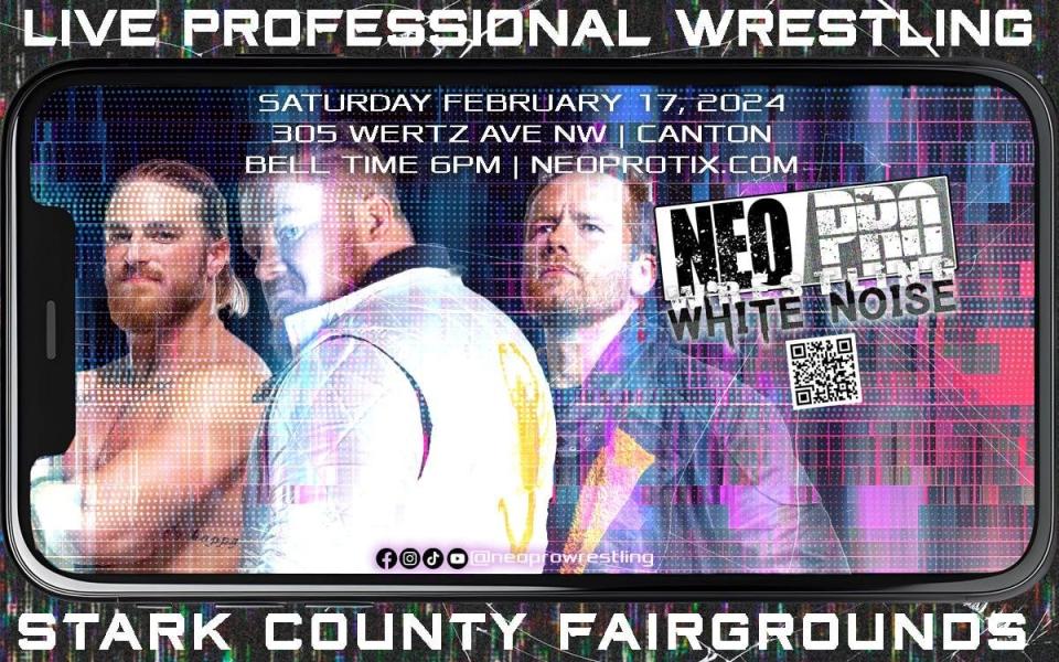 The Stark County Fairgrounds, 305 Wertz Ave. NW, will host NEOPro Wrestling at 6 p.m. Saturday. General admission tickets cost $15 online.