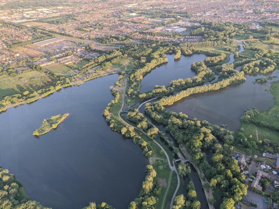 A birds-eye view of Watermead Park (NPASMidlands)