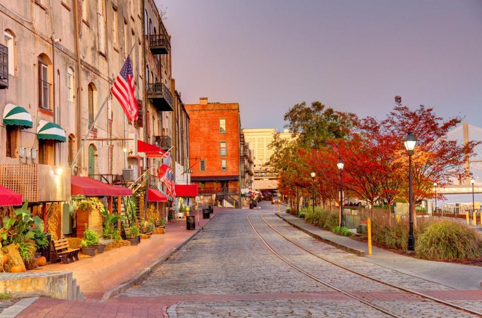 Historic River Street in Savannah, Georgia