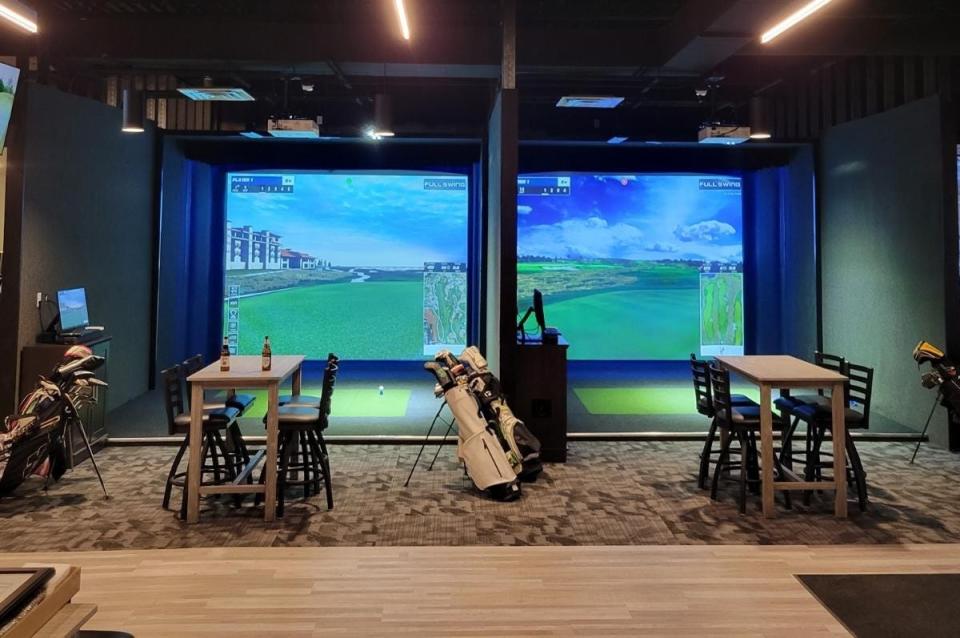 Tap In Golf Sims & Sports Bar provides indoor golfing with golf simulators, paired with a sports bar.