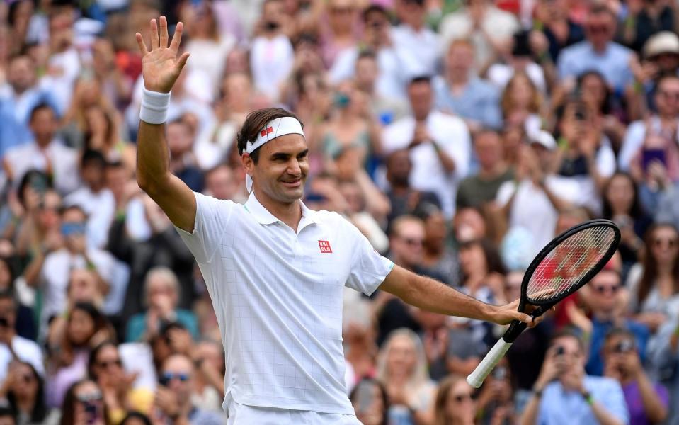 witzerland's Roger Federer celebrates winning his third round match against Britain's Cameron Norrie - REUTERS