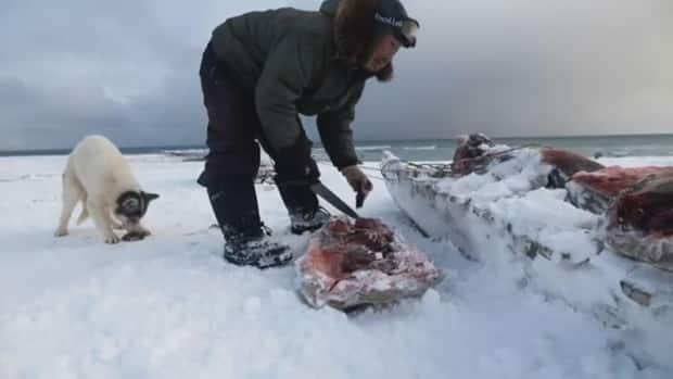 Terry Uyarak is also a hunter and he features moments he spends on the land in one of his music videos.