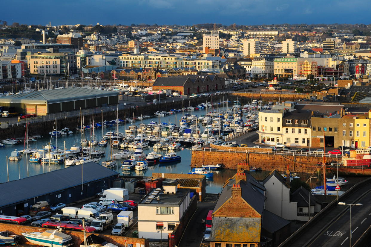 The view of St.Helier harbour