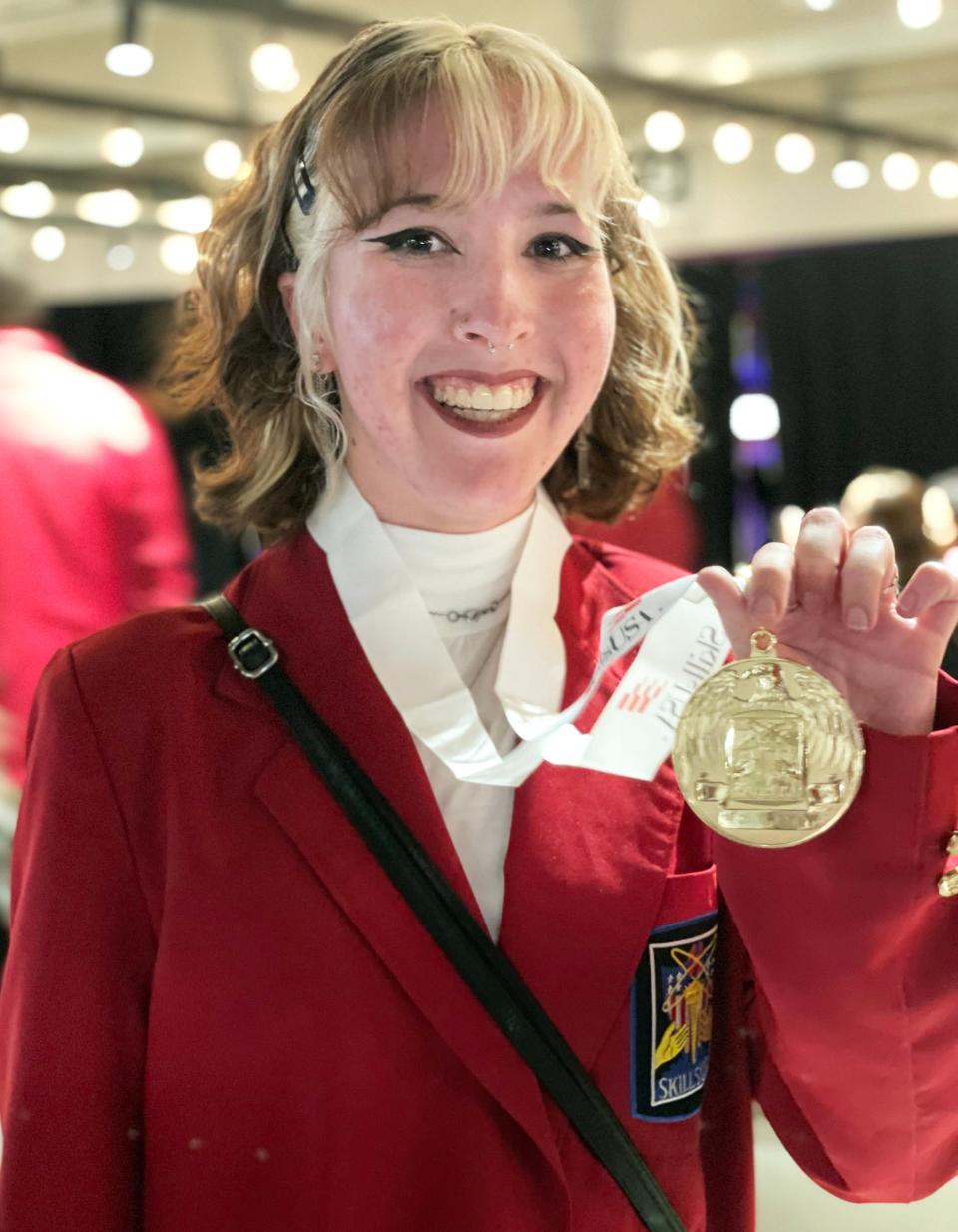 Graduating B-P senior Tess Brunelle took home the gold at the National Skills USA competition in June in Atlanta, Georgia.