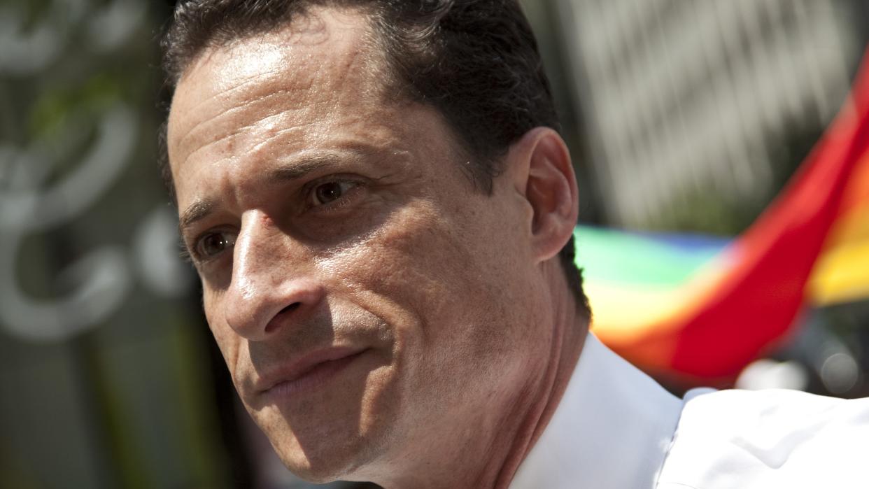 NEW YORK - JUNE 28: US congressman Anthony Weiner attends pride parade on June 28 2009 in New York City.