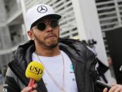 Mercedes Formula One driver Lewis Hamilton of Britain speaks to journalists at Autodromo Hermanos Rodriguez ahead of the Mexican Grand Prix, in Mexico City, Mexico October 27, 2016. REUTERS/Henry Romero