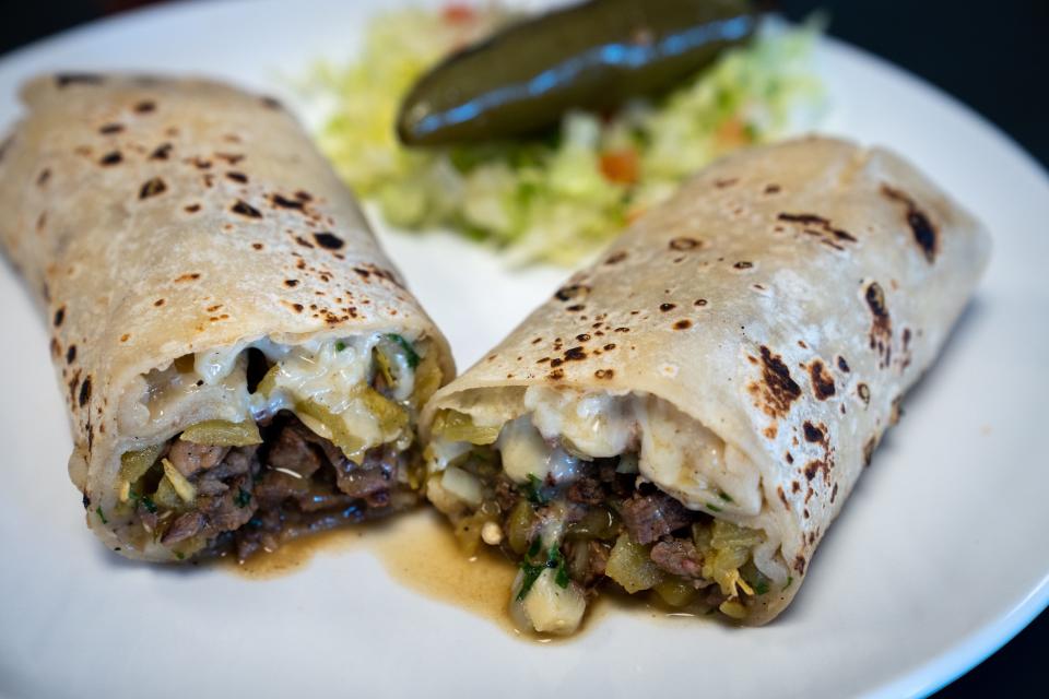 A chile verde burrito from Taqueria El Sol in Glendale.