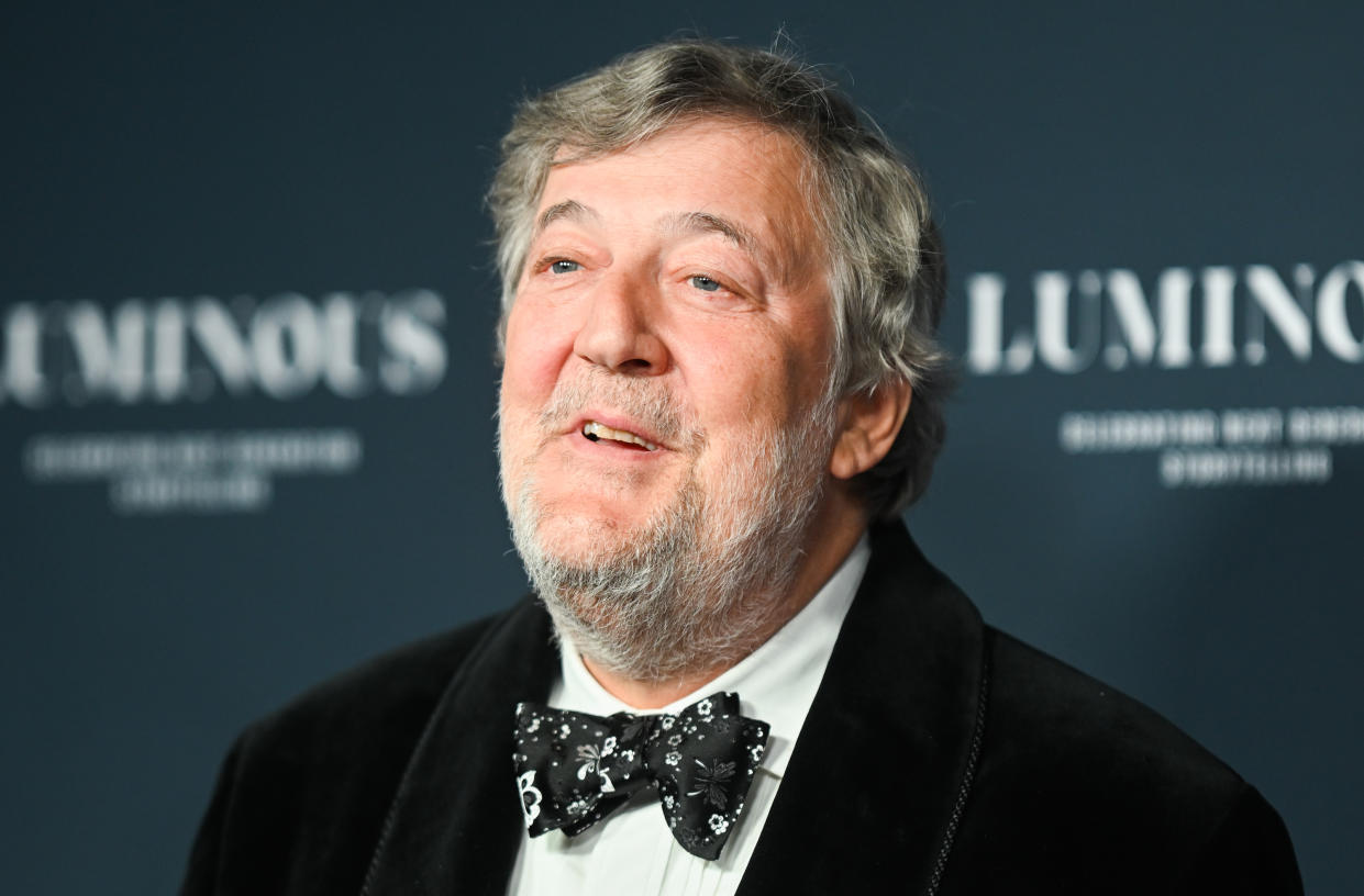 Stephen Fry  attends the BFI London Film Festival Luminous Gala at The Londoner Hotel on September 29, 2022 in London, England. (Photo by Samir Hussein/WireImage)