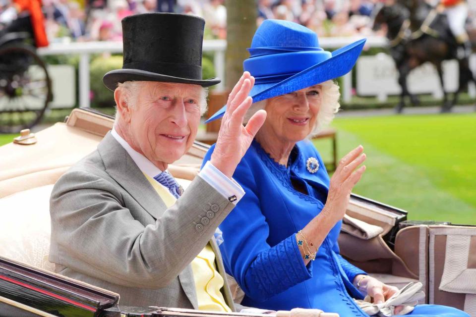 <p>Jonathan Brady/PA Images via Getty</p> King Charles and Queen Camilla attend Royal Ascot on June 18, 2024