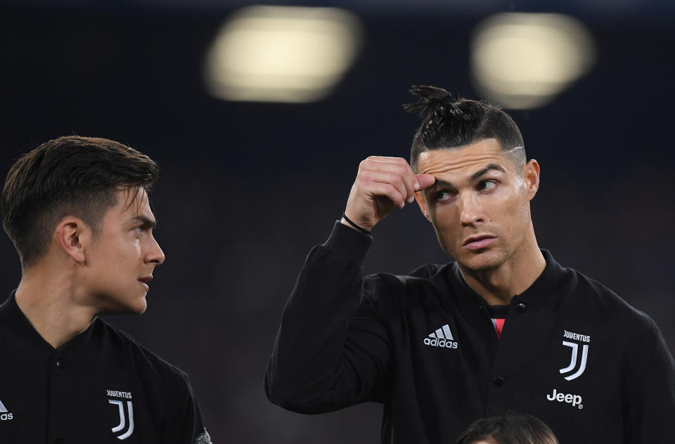 Paulo Dybala y Cristiano Ronaldo en un partido de la Juventus de esta temporada. (Foto: Alberto Lingria / Reuters).