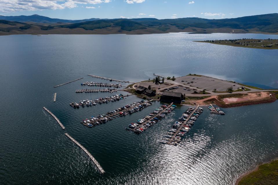 The Strawberry Bay Marina at Strawberry Reservoir is pictured on Tuesday, Sept. 5, 2023. | Spenser Heaps, Deseret News