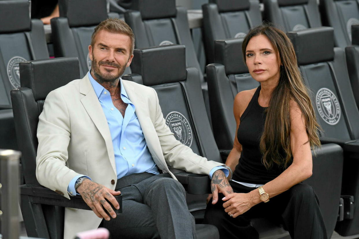 Les époux David et Victoria Beckham au DRV PNK Stadium à Fort Lauderdale, en Floride  - Credit:Larry Marano / INSTARimages / Robert Bell/INSTARimages / Cover Images