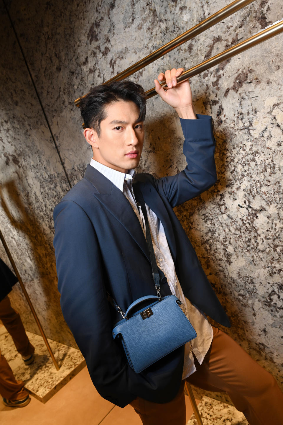 Ayden Sng at Fendi's first standalone men's boutique at Takashimaya Shopping Centre. (PHOTO: Fendi)