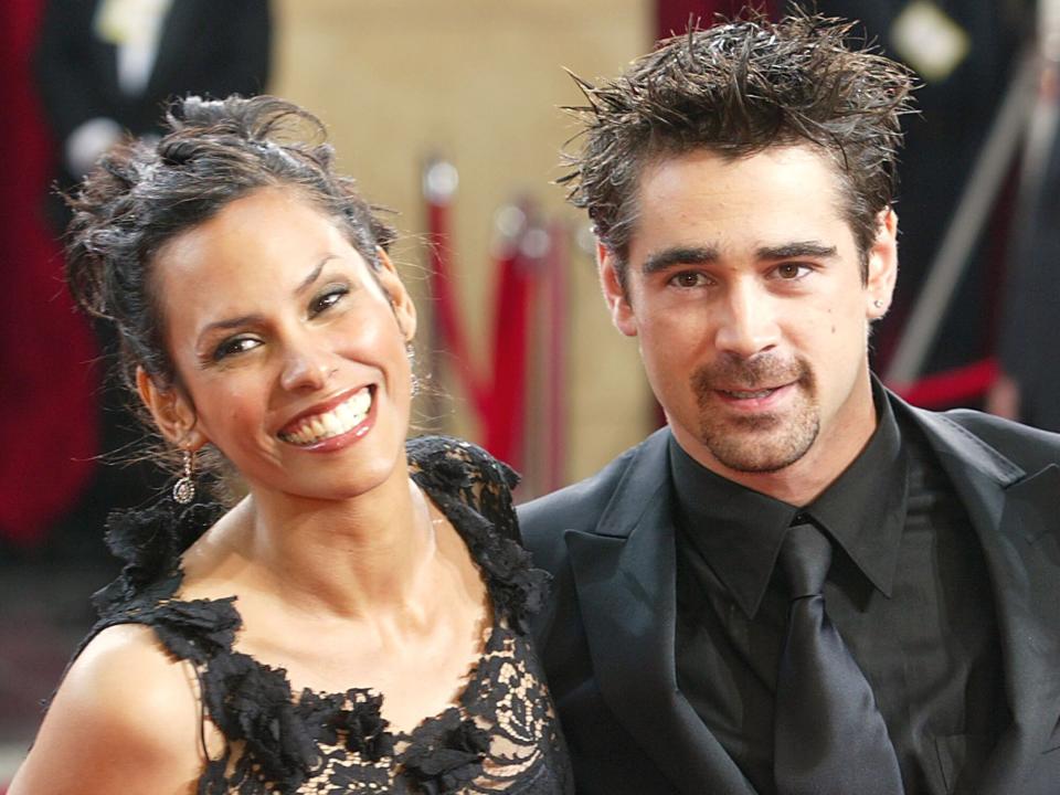 Kim Bordenave, Colin Farrell and his sister Claudine attend the 75th Annual Academy Awards at the Kodak Theater on March 23, 2003 in Hollywood, California
