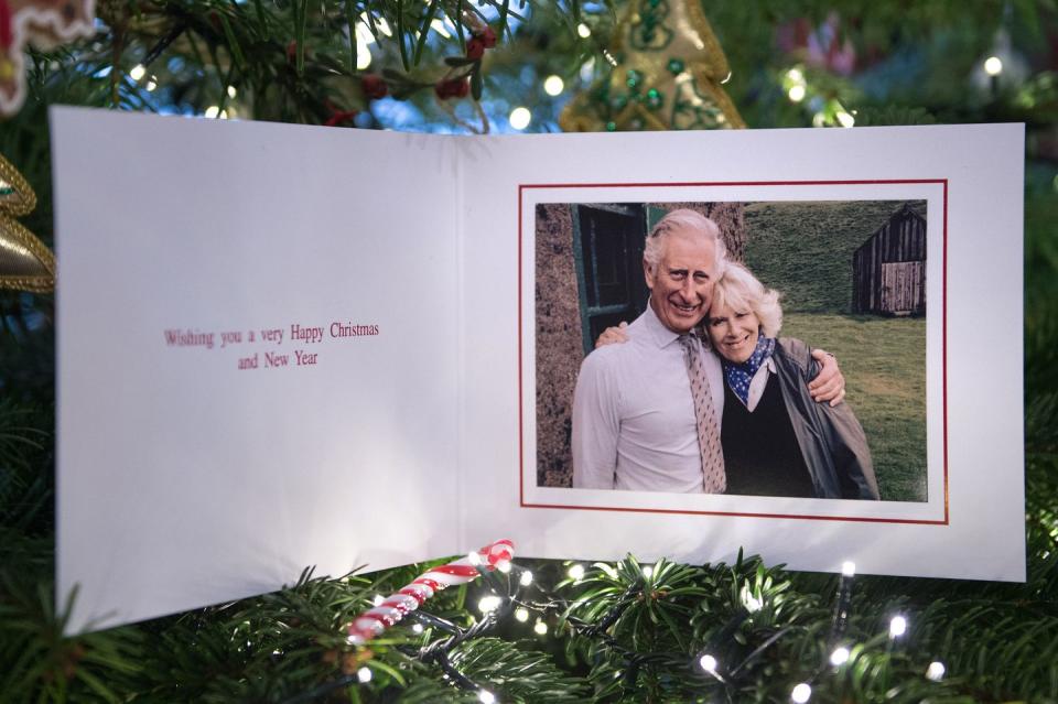 <p>This year, Charles and Camilla decided to give their card recipients a slightly more intimate look at their 'ship. Love a royal PDA moment!</p>