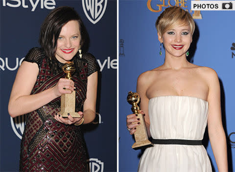 elisabeth moss jennifer lawrence golden globes 2014