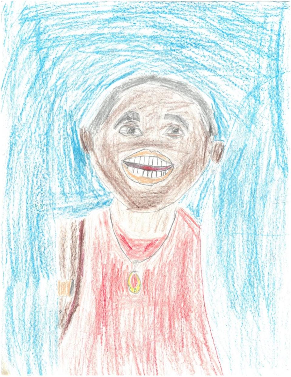 This was the third-place winner in the USCellular's Black History Month Art Contest for the Boys and Girls Club of Henderson County. This art was done by Jose, age 11.